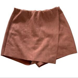 A3 Faux Blush Suede Skort in Medium